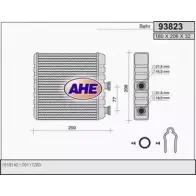 Радиатор печки, теплообменник AHE 9 3823 Opel Zafira (A) 1 Минивэн 2.0 DI 16V (F75) 82 л.с. 1999 – 2005 DFUXY 93823