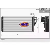 Радиатор печки, теплообменник AHE C9GUF 9383 7 93837 Peugeot 307 1 (3H, PF2) Универсал SW 2.0 HDI 90 90 л.с. 2002 – 2008