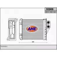 Радиатор печки, теплообменник AHE Mercedes Sprinter (906) 2 Автобус 3.0 (3,5T) 319 CDI / BlueTEC (9031. 9033. 9035) 190 л.с. 2009 – 2024 93908 939 08 H1Q3H4O