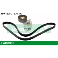 Поликлиновой ременный комплект LUCAS ENGINE DRIVE HFDLE2 LAK0033 V 8RQPAO 2930186