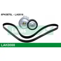Поликлиновой ременный комплект LUCAS ENGINE DRIVE LA0016 2930237 6PK087 0L LAK0088