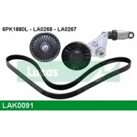 Поликлиновой ременный комплект LUCAS ENGINE DRIVE LAK0091 LA0267 6P K1880L 2930240