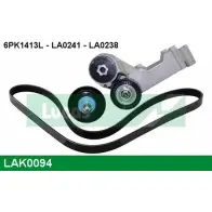 Поликлиновой ременный комплект LUCAS ENGINE DRIVE LAK0094 2930243 6 PK1413L LA0238