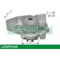 Водяной насос, помпа LUCAS ENGINE DRIVE 2931815 CGQQQDJ LDWP0348 9K5D0 QY