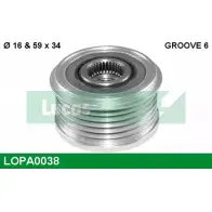 Обгонная муфта генератора LUCAS ENGINE DRIVE 0 124 615 027 0 124 525 035 Peugeot 807 1 (E) Минивэн 2.2 HDi 128 л.с. 2002 – 2024 LOPA0038