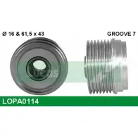 Обгонная муфта генератора LUCAS ENGINE DRIVE DCA1639IR1 600120404 LOPA0114 Ford Transit 6 (FD) Автобус 2.4 DI RWD (FB. FC. FA) 120 л.с. 2000 – 2006