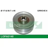 Обгонная муфта генератора LUCAS ENGINE DRIVE FT15C 150A LOPA0148 2933786 FG18T 180A