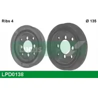 Шкив коленвала LUCAS ENGINE DRIVE 4SQPK 5O2H 7 LPD0138 Ford Fiesta 4 (DX, JA, JB) Хэтчбек 1.8 D 60 л.с. 1995 – 2000
