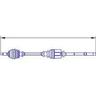 Приводной вал SERCORE Citroen C4 1 (LC, PF2) Хэтчбек 1.6 HDi 90 л.с. 2004 – 2011 12406 SAWPDG 121 2006