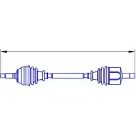 Приводной вал SERCORE J1E9RR 12120 74 12474 Citroen C5 1 (DC, PF3) Хэтчбек 2.0 HDi 107 л.с. 2001 – 2004