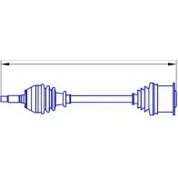 Приводной вал SERCORE 12997 1 218847 Volkswagen Golf 4 (1J5) Универсал 1.6 16V 105 л.с. 2000 – 2006 T2B58UT