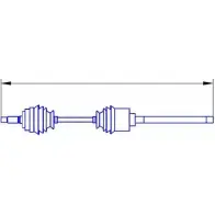 Приводной вал SERCORE 22443C EMI2XJ 121 2043C Citroen Xsara 1 (N0) Купе 1.9 D 70 л.с. 1999 – 2005