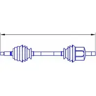 Приводной вал SERCORE U0X6DT 121563 2A 2951074 22732A