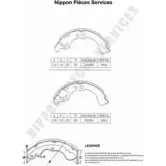 Тормозные колодки, комплект NPS 2KVQ O0 ASP7OA 2976908 D350U21