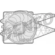 Вентилятор радиатора двигателя NPS 29OBN 0 Fiat Grande Punto DER09091 XOENF68