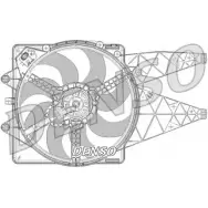 Вентилятор радиатора двигателя NPS 80068JR 7 O5CWG DER09094 Fiat Punto Evo (199) 3 2005 – 2012