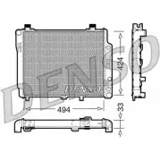 Радиатор охлаждения двигателя NPS T DOHE DRM17075 PX4VV 2980803