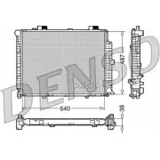 Радиатор охлаждения двигателя NPS Mercedes E-Class (W210) 2 Седан 3.0 E 300 Turbo D (225) 177 л.с. 1996 – 1999 DRM17087 J7H6I Q434 2