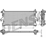 Радиатор охлаждения двигателя NPS DRM21100 Peugeot Boxer 3 (250) Фургон 3.0 HDi 145 146 л.с. 2010 – 2024 7Z8CO V6UF BD