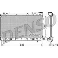 Радиатор охлаждения двигателя NPS DF3X9IS DRM36001 0NL 8N 2981089