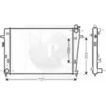 Радиатор охлаждения двигателя NPS XPUI E 2982426 H156A40 SY4HG