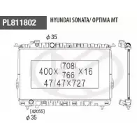 Радиатор охлаждения двигателя NPS H156I45 Hyundai XG LK 21Z 0S1CY1