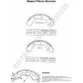Тормозные колодки, комплект NPS 2984089 4WLYKWP JDGOWN Z H350A02