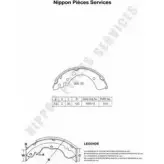 Тормозные колодки, комплект NPS 7RQK 84 1HJ82N H350A09 2984095