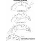 Тормозные колодки, комплект NPS AIJ GA REBOO 2984120 H350I16