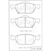 Тормозные колодки, дисковые, комплект NPS 9B8SAA 2984186 YFB6 O H360A15