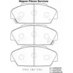 Тормозные колодки, дисковые, комплект NPS 8 BKMS 2984199 2G49M6C H360A29