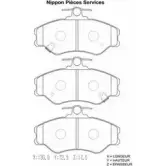 Тормозные колодки, дисковые, комплект NPS 2984226 QM7QX QA WG5X H360I01