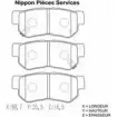 Тормозные колодки, дисковые, комплект NPS 5WZHNB H361I05 2984286 YJVZ AUM