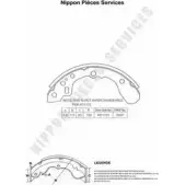 Тормозные колодки, комплект NPS 777L B9 2988944 TOZZRSY K350A01