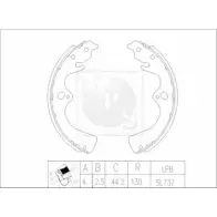 Тормозные колодки, комплект NPS K350A09 Q3SO1J 2 2988952 Y3PZ9RK