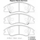 Тормозные колодки, дисковые, комплект NPS EUD2X K360A14 2988978 5LA 94