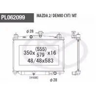 Радиатор охлаждения двигателя NPS M156A68 Mazda 2 (DE) 3 Хэтчбек 1.5 MZR 102 л.с. 2011 – 2015 85T 7M IW4D6B