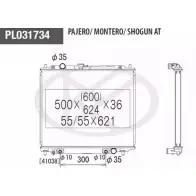 Радиатор охлаждения двигателя NPS M156I37 QPD3 4 N073ZJ Mitsubishi Pajero 2 (V3, V2, V4) Внедорожник 2.8 TD (V46W. V26W) 125 л.с. 1994 – 1999