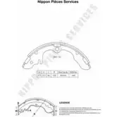 Тормозные колодки, комплект NPS 4DLE1G K 2993136 I8JWEDY M350A13