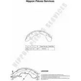 Тормозные колодки, комплект NPS 2993137 M350A14 67UD5 7EH15C N