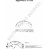 Тормозные колодки, комплект NPS 2993154 LWNFG4W 61XP 1VP M350A36