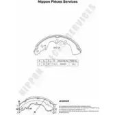 Тормозные колодки, комплект NPS M350A38 2993156 84NYBJ Z NTCEW