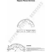 Тормозные колодки, комплект NPS M350I18 J8PYR7F CIBM O 2993180