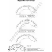 Тормозные колодки, комплект NPS H35I T M350I34 2993194 TT881