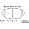 Тормозные колодки, дисковые, комплект NPS 74A01HQ A0Q WO M360A64 2993294