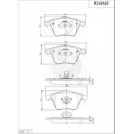 Тормозные колодки, дисковые, комплект NPS M360A69 KSD T2T1 2993299 408XL3S