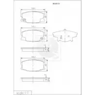 Тормозные колодки, дисковые, комплект NPS 0AFSC LS5IN U 2993329 M360I31
