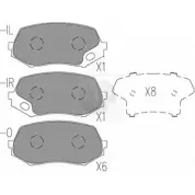 Тормозные колодки, дисковые, комплект NPS 4D0RAH 2993357 M360I89 MDD7 Q0