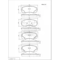 Тормозные колодки, дисковые, комплект NPS 2993401 1RK Z2L M361I22 DY6DLD
