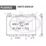 Радиатор охлаждения двигателя NPS Nissan Vanette LYHXS N156N31 BR95 IHU